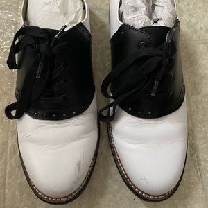 Re-Mix Deluxe Vintage Classics Women’s Saddle Oxford Leather Shoes, size 7.5